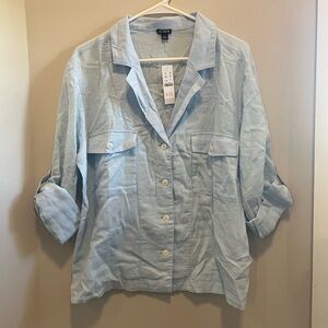 J.Crew Camp-collar shirt in featherweight linen blend